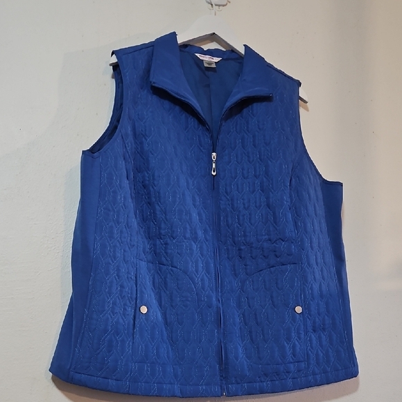 Allison Daley Royal Blue Quilted Vest - Picture 1 of 5